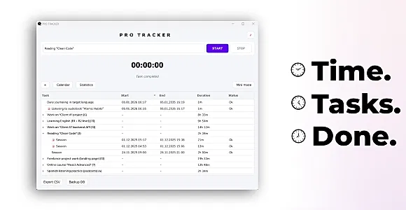 Smart Time Tracker - Offline Desktop Software for Windows