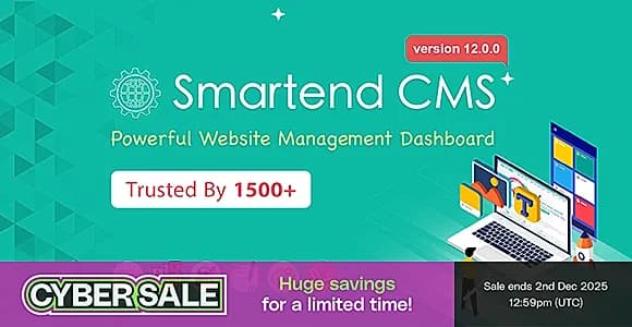 SmartEnd CMS - Laravel Admin Dashboard with Frontend and Restful API