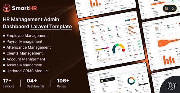 SmartHR - Laravel 12 HR, Payroll & Attendance Admin Dashboard Template (Bootstrap 5)