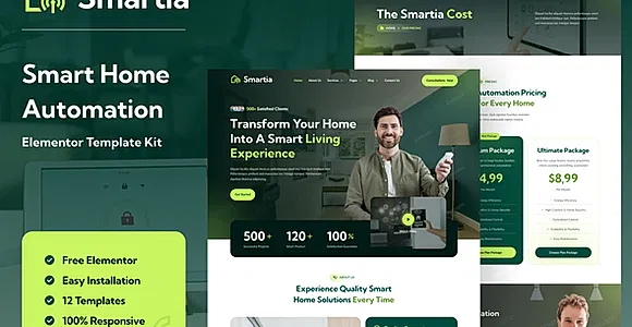 Smartia - Smart Home Automation Elementor Template Kit