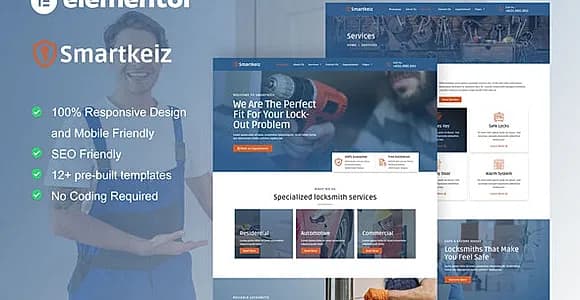 Smartkeiz - Locksmith Service Elementor Template Kit