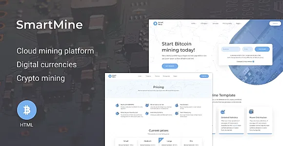 SmartMine – Crypto Mining HTML Template