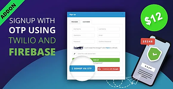 SMS OTP Add-on for Service Finder Theme