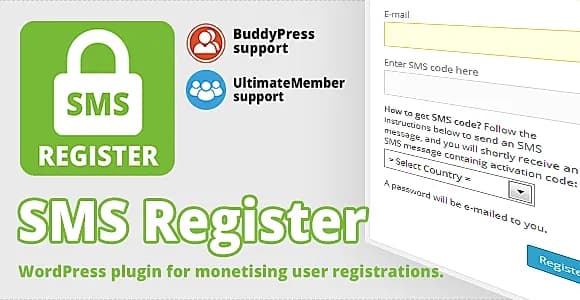 SMS Register WordPress Plugin