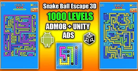 Snake Ball Arrow Escape 3D Game Unity Source Code