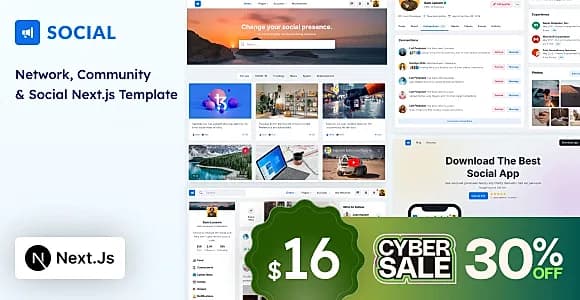 Social - Network & Community Next.js Template