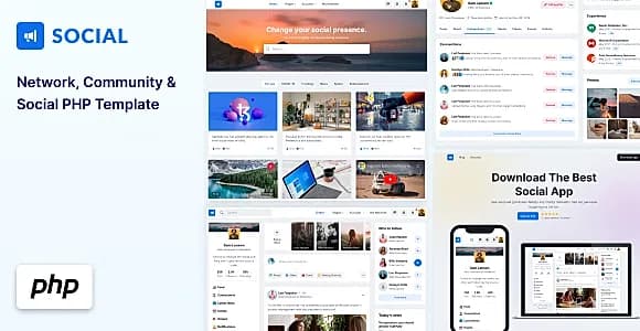 Social - Network & Community PHP Template