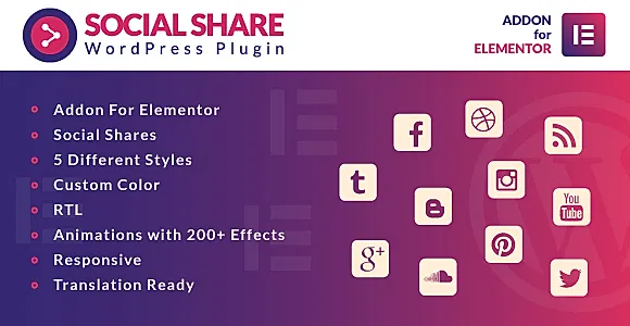 Social Share for Elementor WordPress Plugin