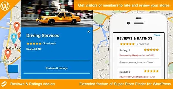 Social Store Locator - Reviews & Ratings Add-on