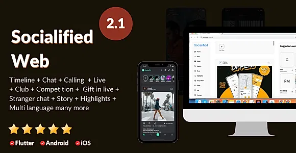 Socialified web (instagram,facebook,linked in etc) + Node.js socket Chat + Calling + Live