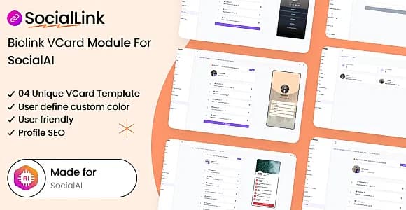 SocialLink - Biolink VCard Module For SocialAI