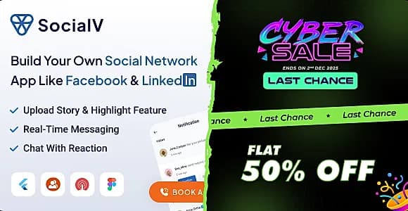 SocialV – Social Network Platform & Community Platform (Flutter App & BuddyPress-WordPress Backend)