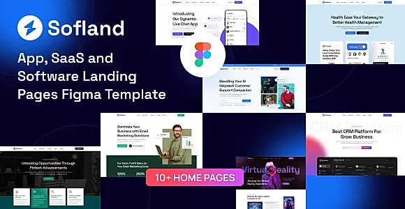 Sofland - App, SaaS and Software Landing Page Figma Ui Template