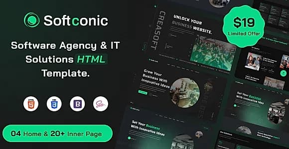 Softconic - Software Agency and IT Solutions HTML Template