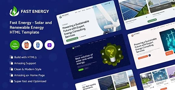 Solar & Renewable Energy HTML Template