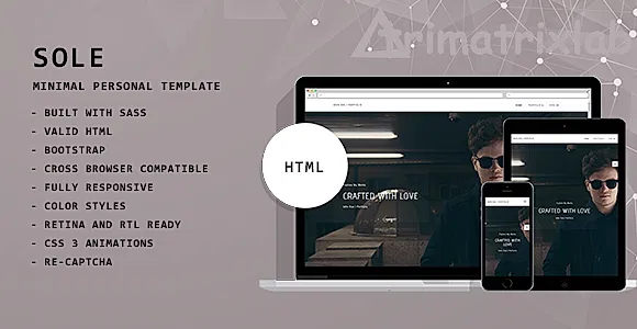 Sole | Minimal CV/Resume, Bio, Portfolio, Blog