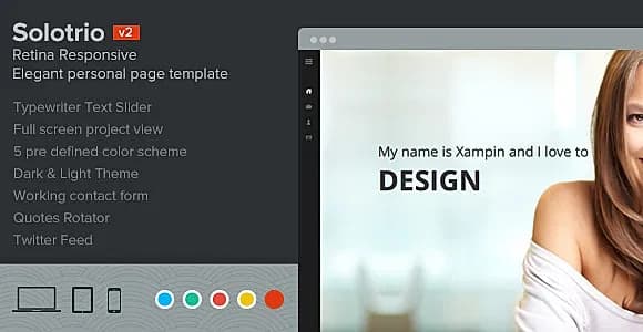 Solotrio - Retina Responsive Elegant Personal One-Page Template