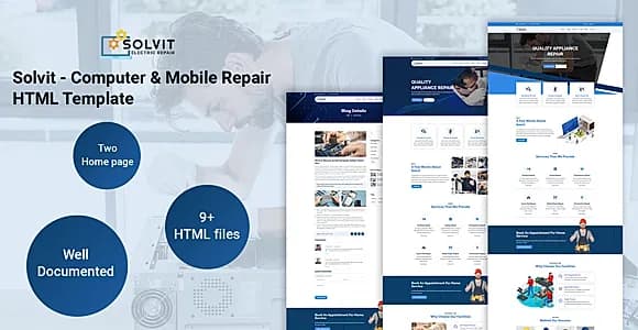 Solvit - Computer & Mobile Repair HTML Template