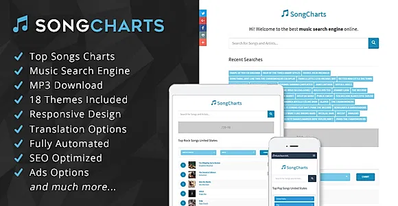 SongCharts - Top Songs Charts and Music Search Engine