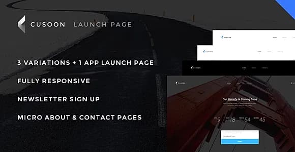 C U Soon - Launch Page, Countdown Page - Responsive HTML Theme