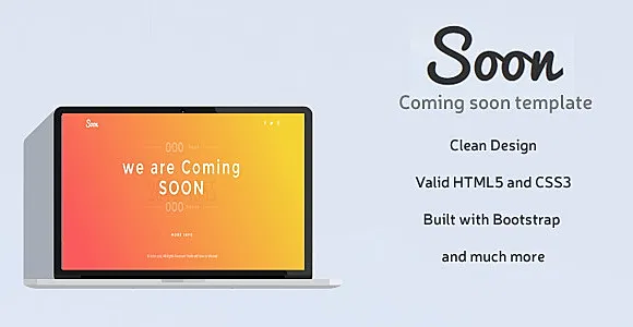 Soon - Responsive Coming Soon HTML Template