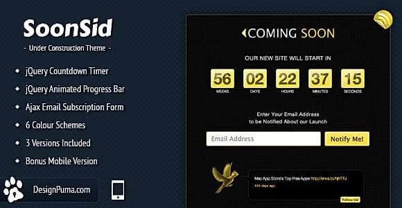 SoonSid - Coming Soon Theme
