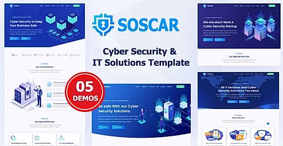 Soscar - Cyber Security & Managed IT Services Template