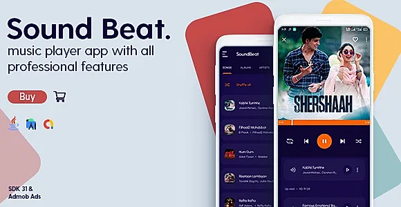 Sound Beat - Music Player - Android App with - Admob Ads