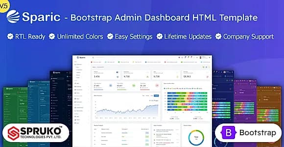 Sparic - Bootstrap Admin Dashboard HTML Template