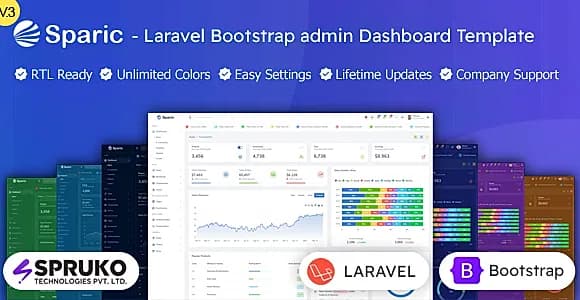Sparic - Laravel Bootstrap Admin Dashboard Template