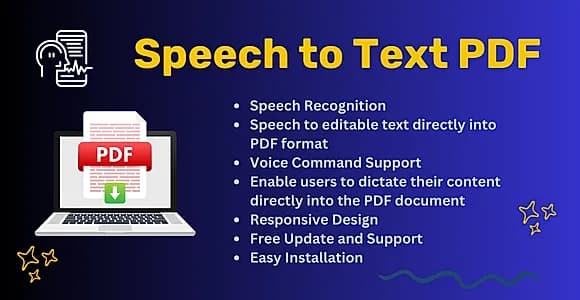 Speech to Text PDF Script for Blogger