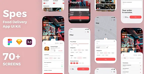 Spes - Food Delivery App UI Kit