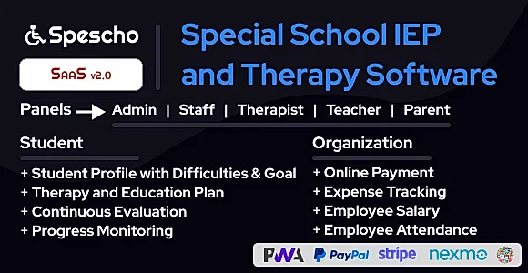 Spescho - Special School IEP and Therapy Software