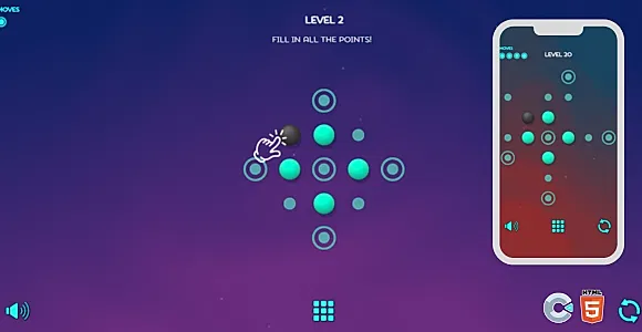 Sphere Shift PUZZLE - HTML5 Game (High graphic)