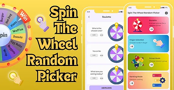 Spin The Wheel Random Picker with AdMob Facebook Ads Android