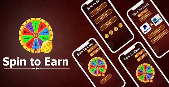 Spin To Win Cash : Spin To Earn - Win Daily Money - Earn Money - Android App + Admob + Facebook