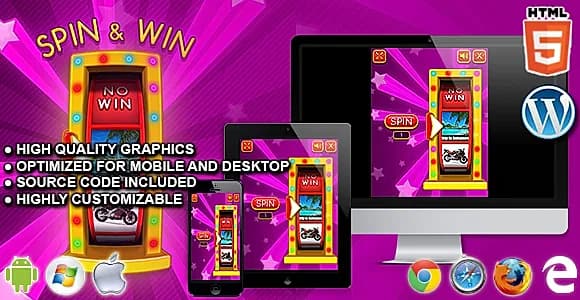 Spin & Win - HTML5 Instant Win Game