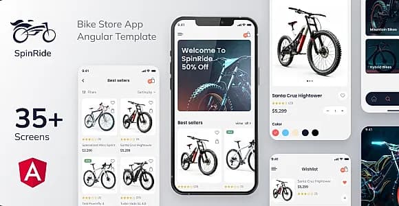 SpinRide - Bike Store Angular Mobile App | PWA