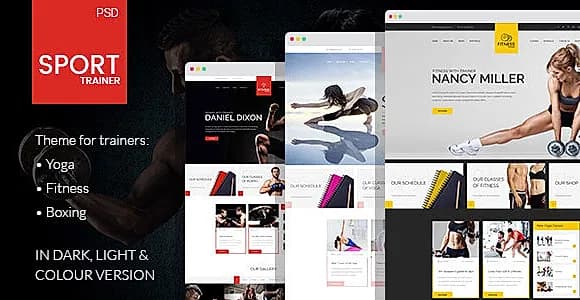 Sport Trainer - PSD Template