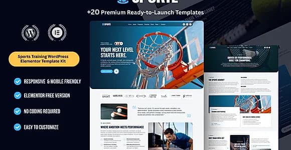 Sporte - Sports Training Elementor Template Kit