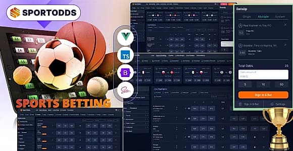 Sportodds - Sports Betting Website Vue  JS Template