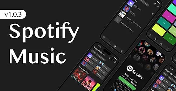 Spotify Music Streaming Clone Flutter Template