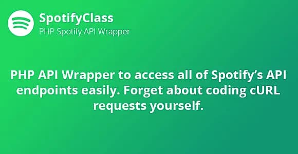 SpotifyClass - PHP Spotify API Wrapper