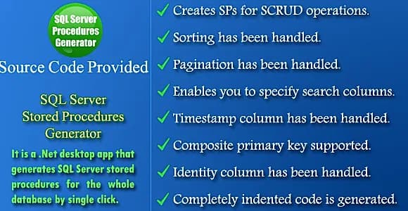 SQL Server Procedures Generator - Source Code