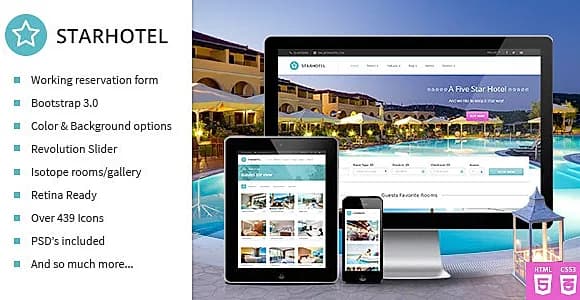 Starhotel - Responsive Hotel Booking Template