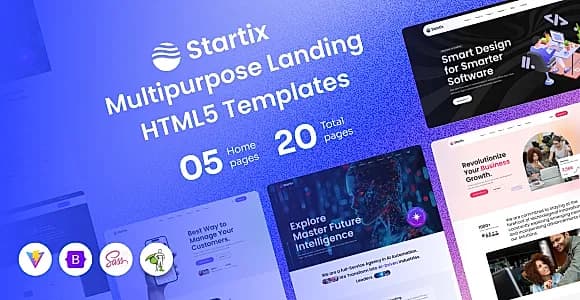 Startix - Multipurpose SaaS Landing HTML Template