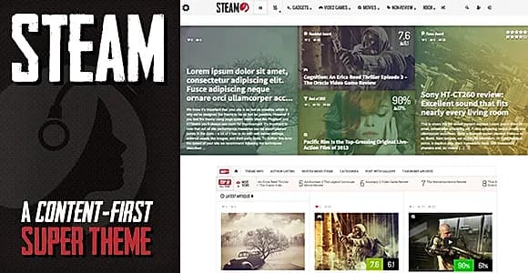 Steam WordPress Theme