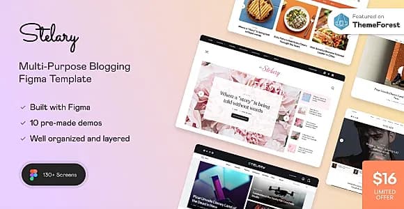 Stelary - Multipurpose Blogging Figma Template