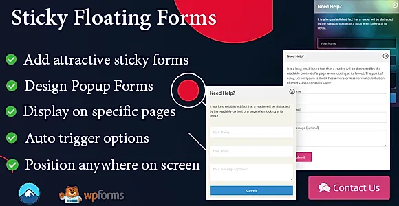 Sticky Floating Forms WordPress Plugin