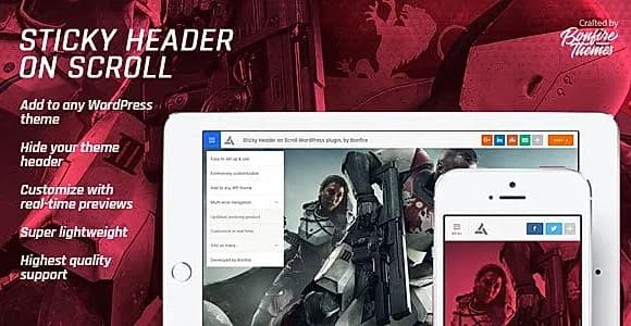 Sticky Header on Scroll WordPress Plugin